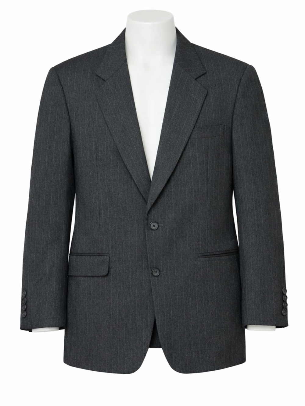 Vintage Simon's Copley Square 100% Wool Pinstripe Blazer Sport Coat 2 Button 43R